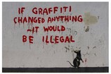 BANKSY IF GRAF CHANGED ANYTHING - A2 SATIN PRINT