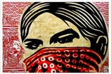 OBEY GIANT GIRLS FACE - A2 SATIN PRINT