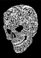 FLOWER SKULL PRINT - A2 (mm x mm)