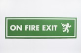 "ON FIRE EXIT" SIGN by PAHNL